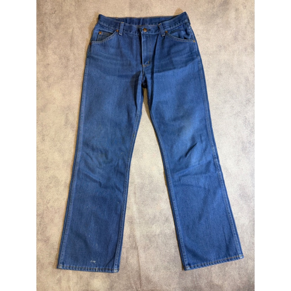 Vintage Roebucks Mens Blue Denim Western Straight Leg  31x29